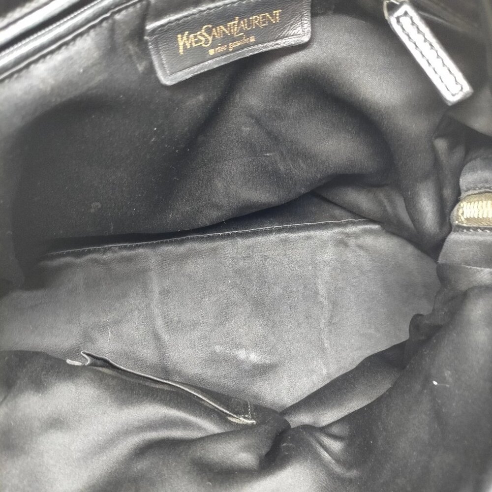 (L3) YVES Saint Laurent Hand Bag Brown Leather - Picture 6 of 9